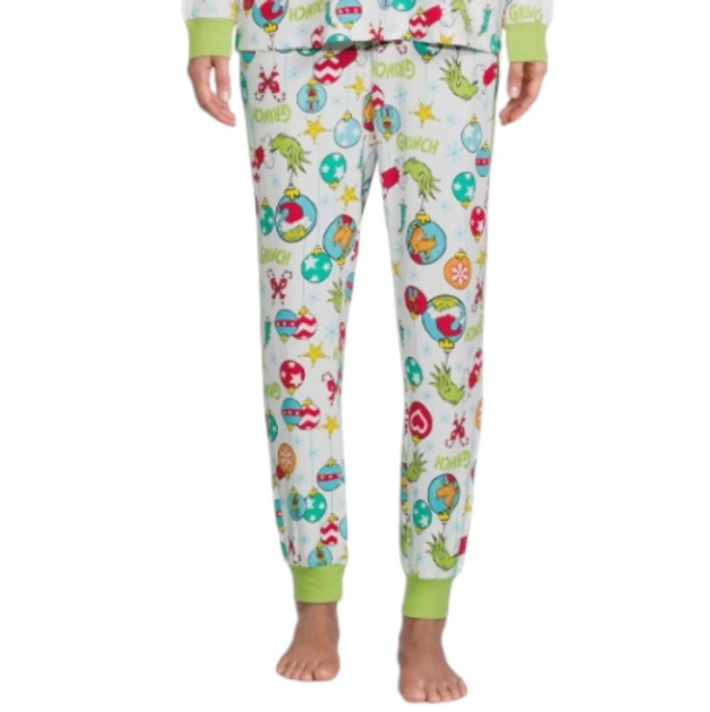 Grinch Dr. Seuss Graphic Prints Lightweight Men's Pajama Pants Size Large
